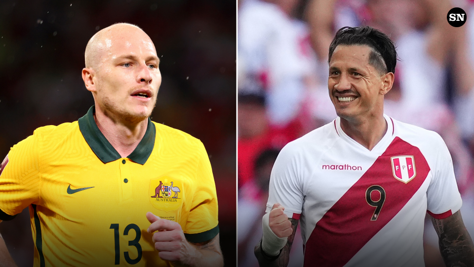 Aaron Mooy Australia Gianluca Lapadula Peru split 060722