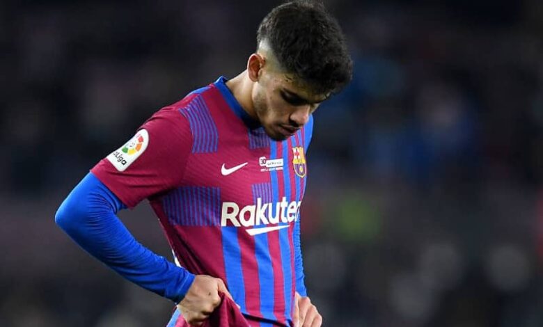 blessure genou abdessamad ezzalzouli barcelone