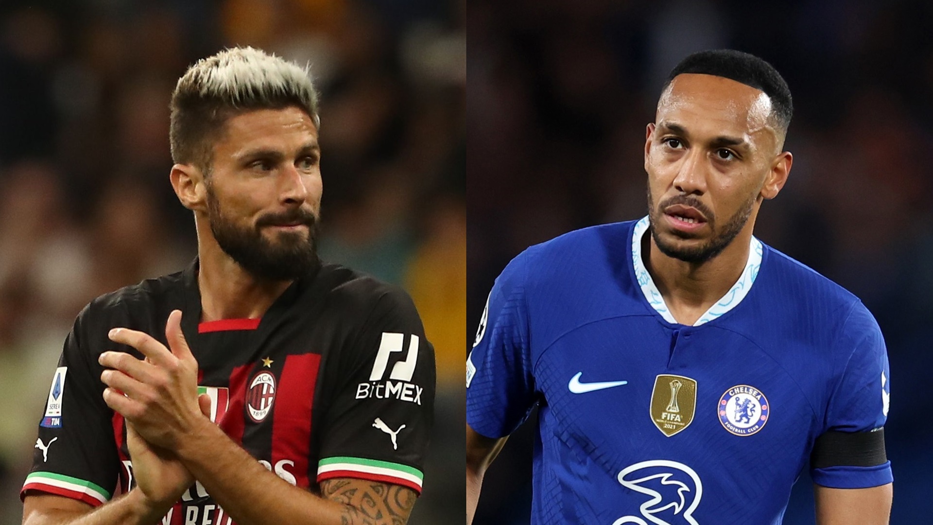 MP Olivier Giroud Milan vs Pierre Emerick Aubameyang Chelsea