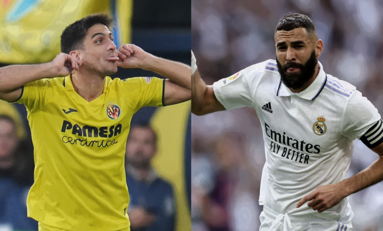 Villarreal Real Madrid Gerard Moreno Karim Benzema