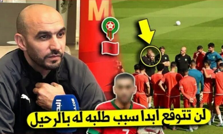 وليد الركراكي يصدم نجم المنتخب المغربي ويطلبه بالرحيل عن المعسكر لهذا السبب - وليد-الركراكي-يصدم-نجم-المنتخب-المغرب