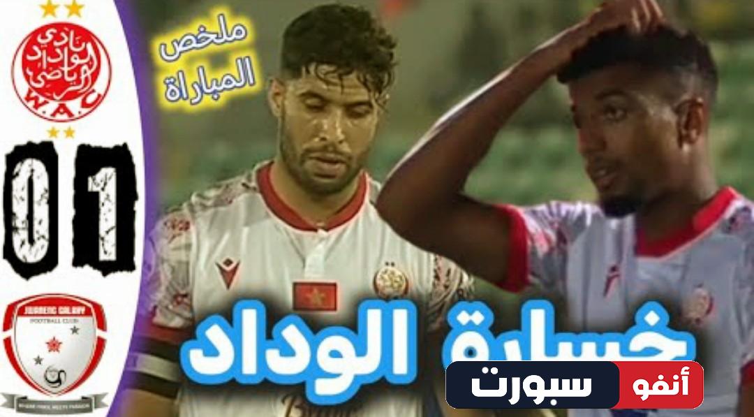 فيديو الوداد يتعرض لهزيمة مفاجئة في دوري ابطال افريقيا امام جوانينج جالاكسي البوتسواني